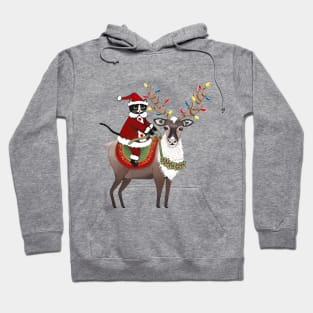 Santa Claws and Reindeer Hoodie